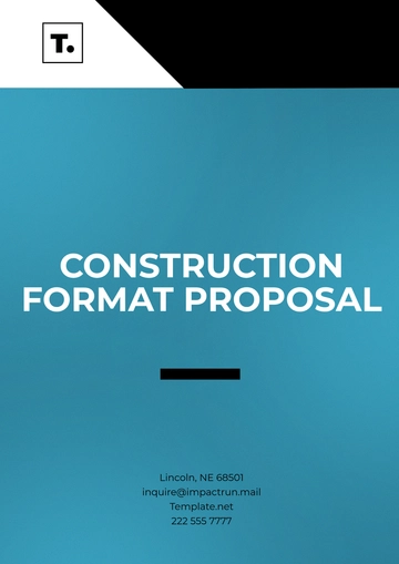 Free Construction Format Proposal Template to Edit Online