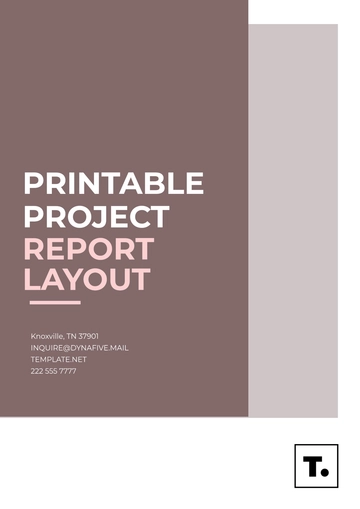 Free Printable Project Report Layout Template to Edit Online