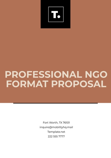 Free Professional NGO Format Proposal Template to Edit Online