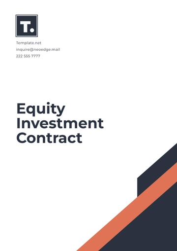 Free Equity Investment Contract Template to Edit Online