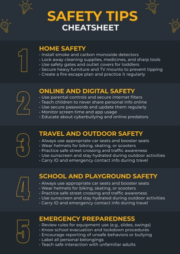 Free Safety Tips Cheatsheet Template to Edit Online