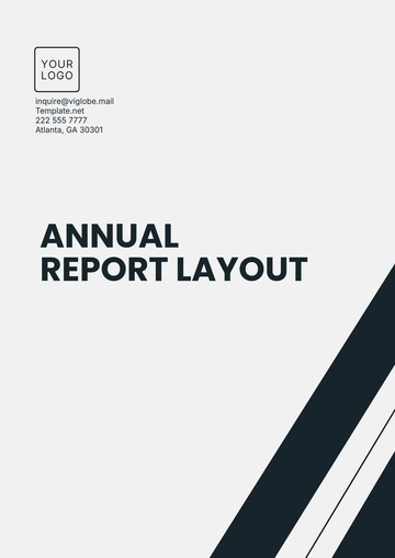 Free Annual Report Layout Template to Edit Online