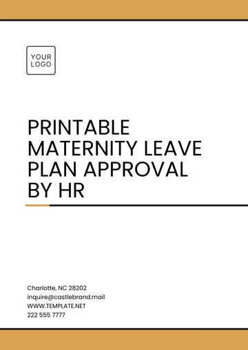 Free Printable Maternity Leave Plan Approval by HR Template to Edit Online