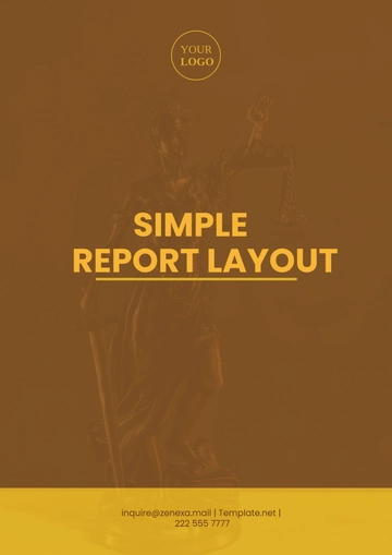 Free Simple Report Layout Template to Edit Online