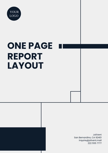 Free One Page Report Layout Template to Edit Online
