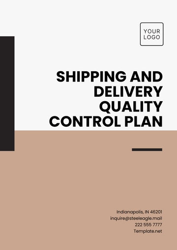 Free Shipping and Delivery Quality Control Plan Template to Edit Online