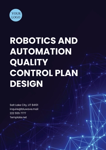 Free Robotics and Automation Quality Control Plan Design Template to Edit Online