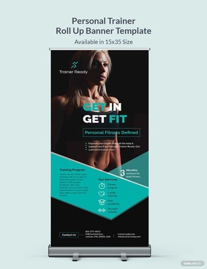 Personal Trainer Roll Up Banner Template