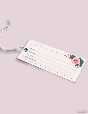 Wedding Luggage Tag Template