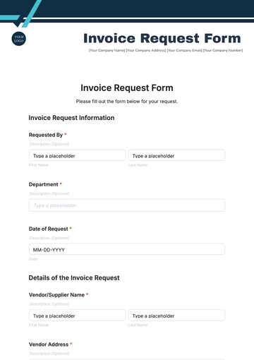 Free Invoice Request Form Template to Edit Online