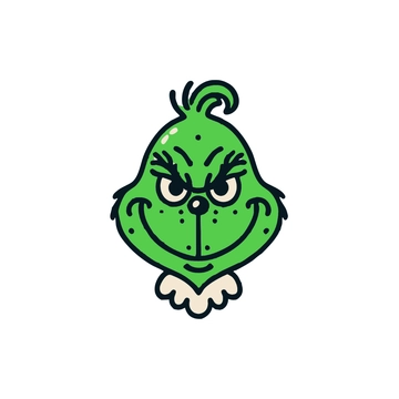 Free Grinch Face Clipart to Edit Online