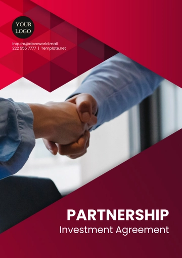 Free Partnership Investment Agreement Template to Edit Online