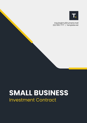 Free Small Business Investment Contract Template to Edit Online