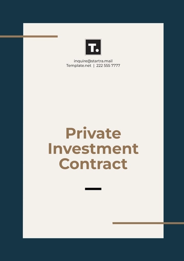Free Private Investment Contract Template to Edit Online