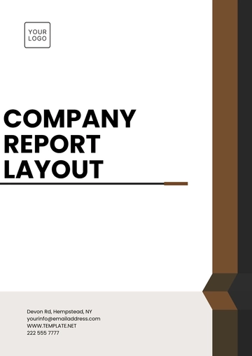 Free Company Report Layout Template to Edit Online