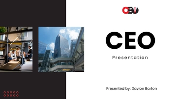 Free CEO Presentation Template to Edit Online