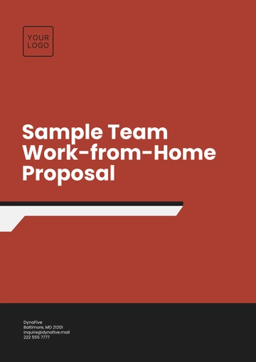 Free Sample Team Work-from-Home Proposal Template to Edit Online