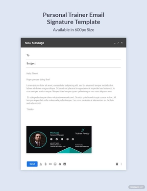 Personal Trainer Email Signature Template