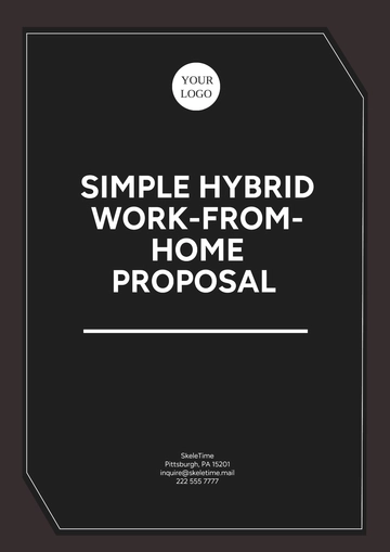 Free Simple Hybrid Work-from-Home Proposal Template to Edit Online