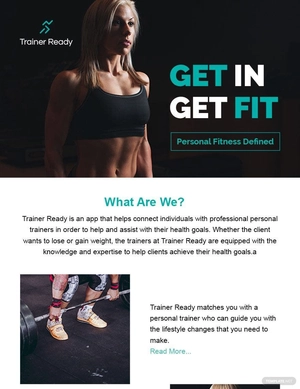 Personal Trainer Email Newsletter Template