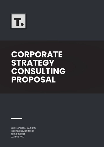 Free Corporate Strategy Consulting Proposal Template to Edit Online