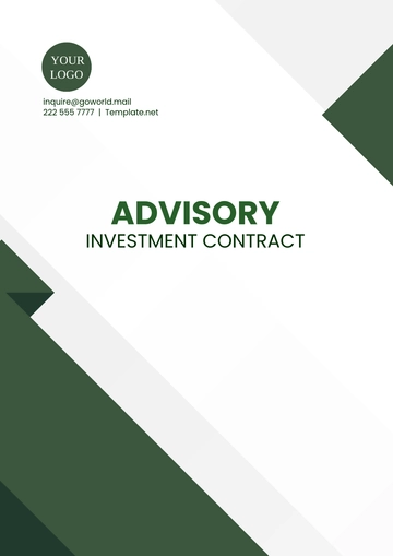 Free Advisory Investment Contract Outline Template to Edit Online