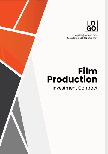 Free Film Production Investment Contract Template to Edit Online