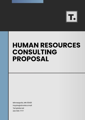 Free Human Resources Consulting Proposal Template to Edit Online