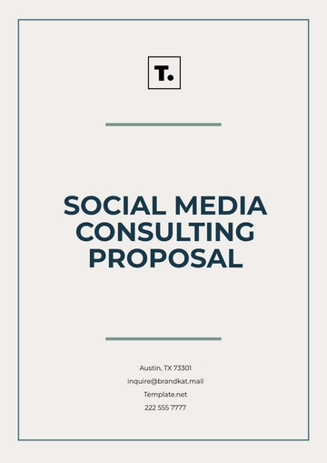 Free Social Media Consulting Proposal Template to Edit Online