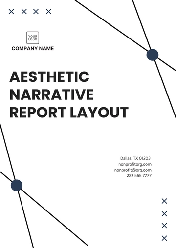 Free Aesthetic Narrative Report Layout Template to Edit Online