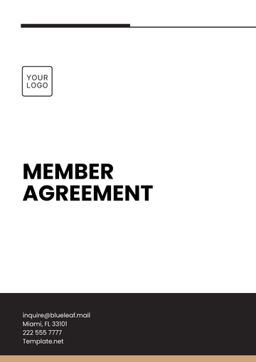 Free Member Agreement Template to Edit Online