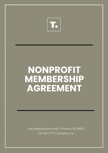 Free Nonprofit Membership Agreement Template to Edit Online