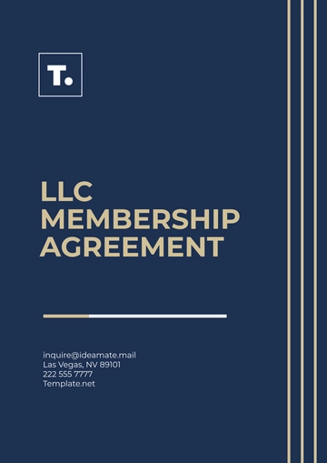 Free LLC Membership Agreement Template to Edit Online