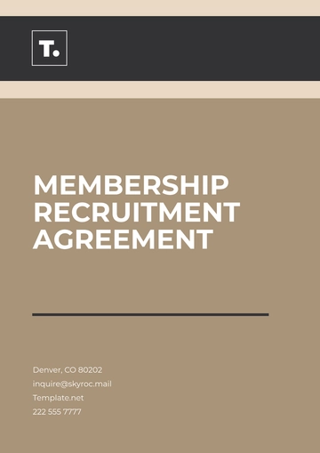 Free Membership Recruitment Agreement Template to Edit Online