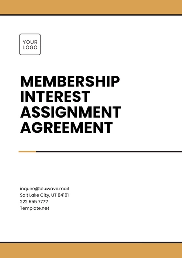 Free Membership Interest Assignment Agreement Template to Edit Online