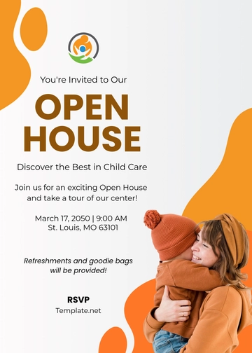 Child Care Open House Invitation Template - Edit Online & Download