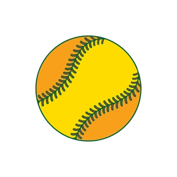 Free Simple Softball Clipart to Edit Online