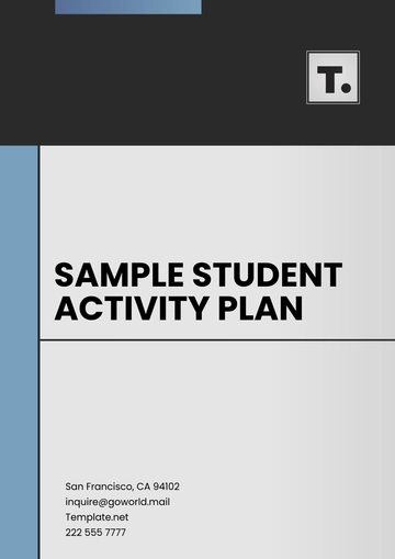 Free Sample Student Activity Plan Template to Edit Online