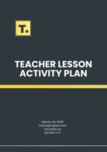 Free Teacher Lesson Activity Plan Template to Edit Online