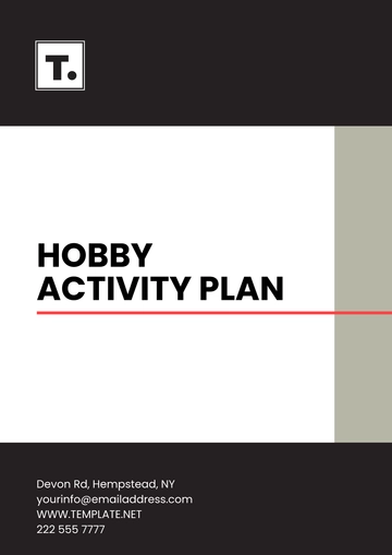 Free Hobby Activity Plan Template to Edit Online