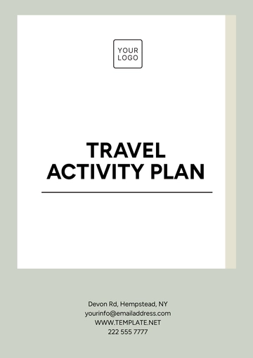 Free Travel Activity Plan Template to Edit Online