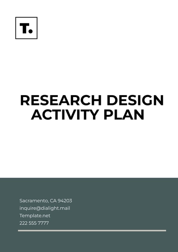 Free Research Design Activity Plan Template to Edit Online