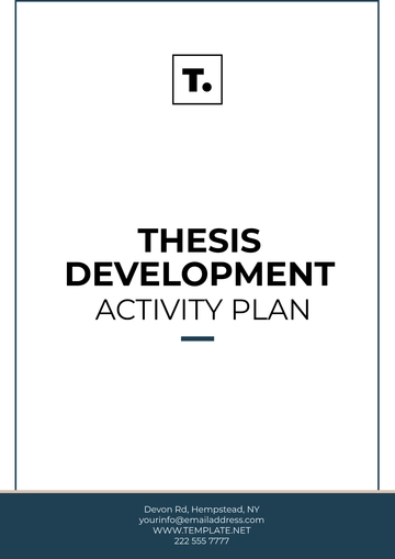 Free Thesis Development Activity Plan Template to Edit Online