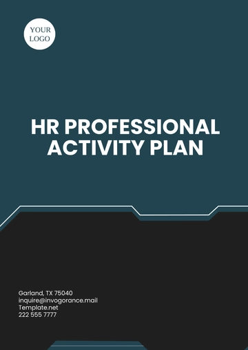 Free HR Professional Activity Plan Template to Edit Online