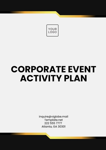 Free Corporate Event Activity Plan Template to Edit Online