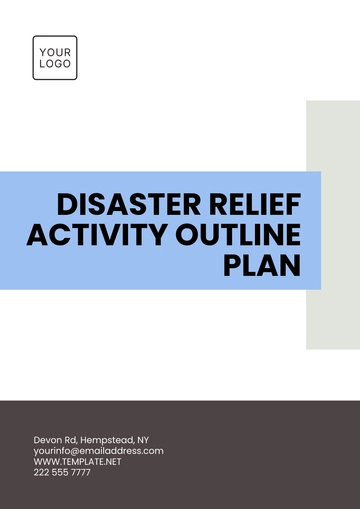 Free Disaster Relief Activity Outline Plan Template to Edit Online