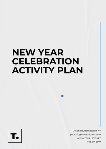 Free New Year Celebration Activity Plan Template to Edit Online
