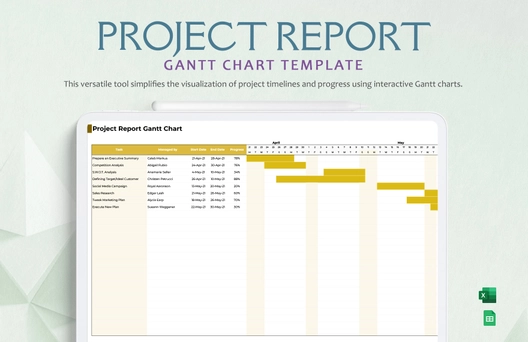 Project Report Gantt Chart Template