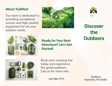 Free Camping Brochure Template to Edit Online