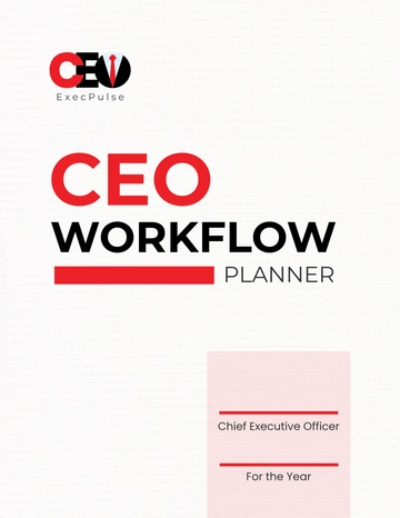 Free CEO Workflow Planner Template to Edit Online
